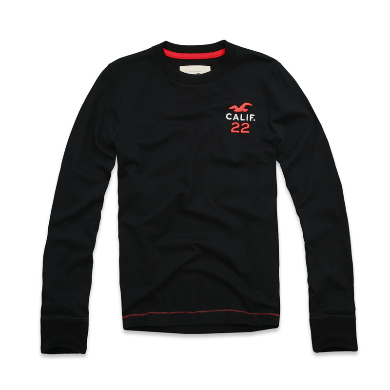 Hollister Hombres De Cuello Redondo Largo Remera HCO3778